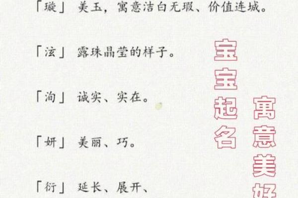 流行宝宝名字及其寓意解析