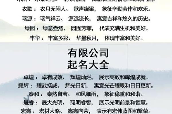 环保行业公司命名灵感集合